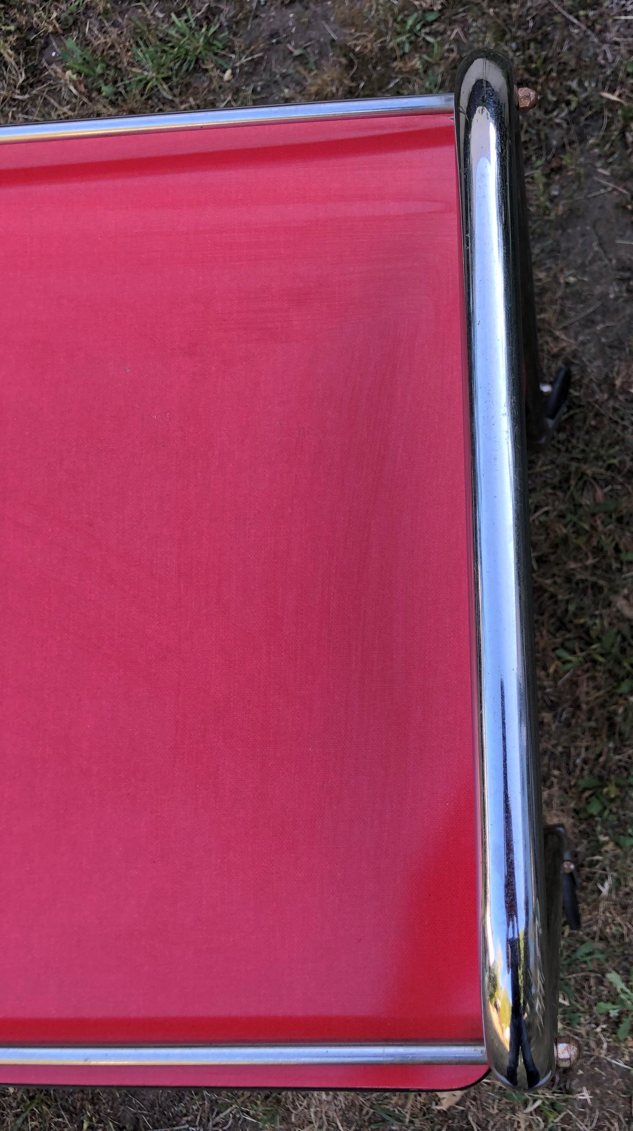 Vintage red formica server