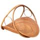 Italian log holder in rattan and bamboo from the 1960s