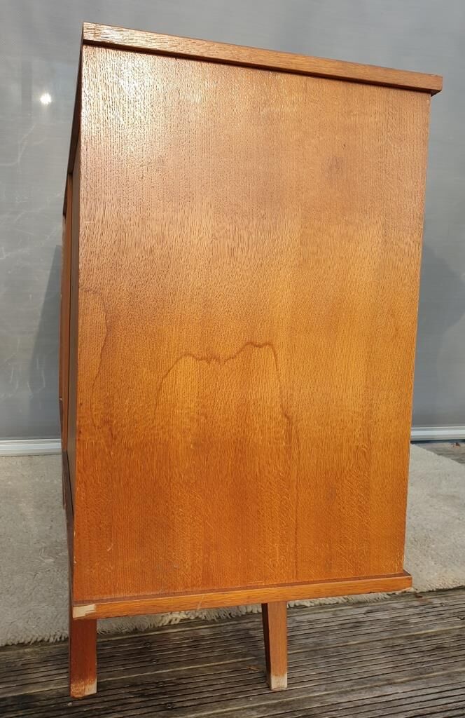 Sideboard 1960 diamond marquetry and showcase 180x45