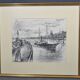 French school of the 20th century "the boat in a port with the elegant women"