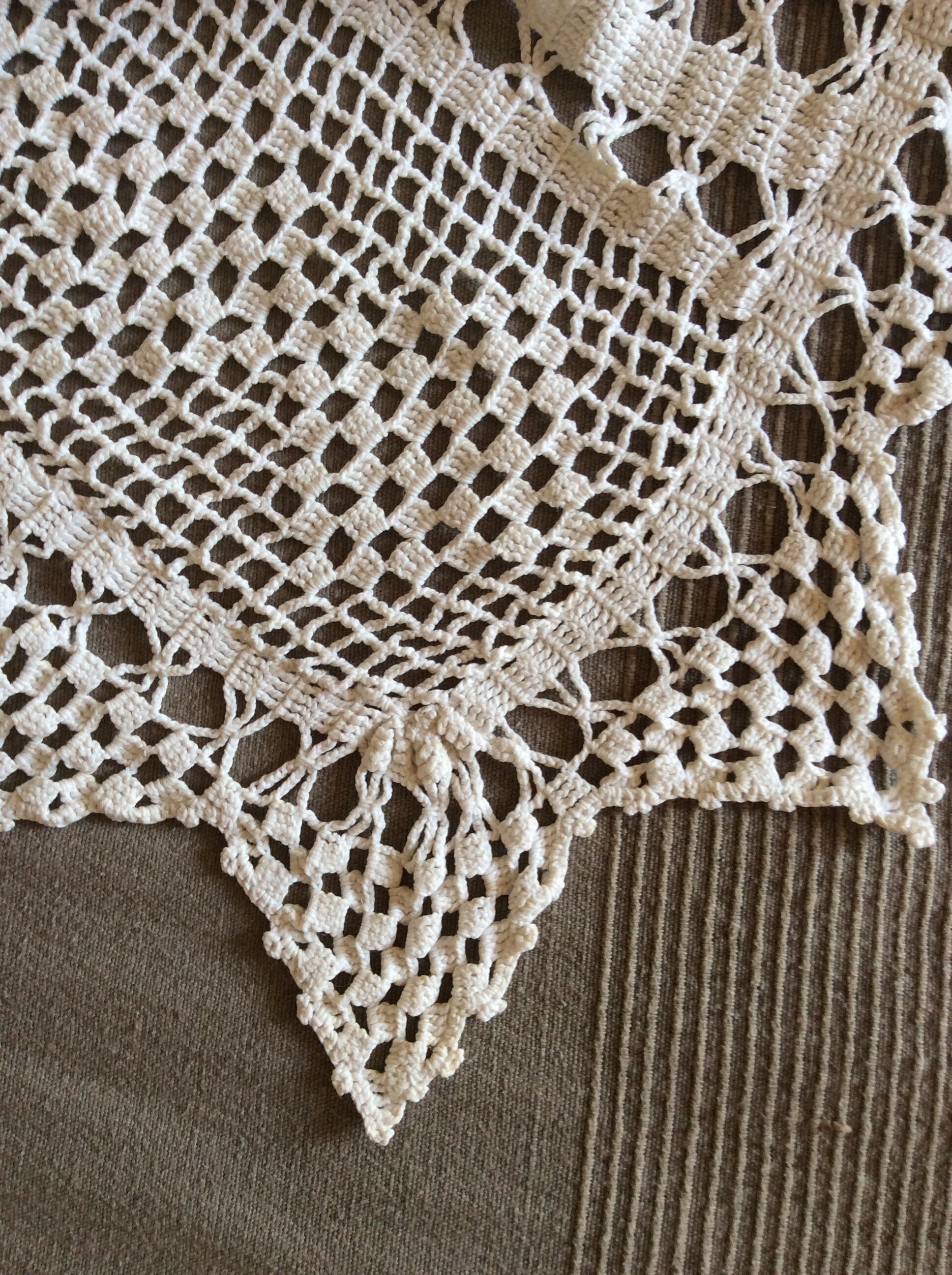 Bed cover discarded sofa plaid cotton crochet handmade 230 X 230