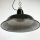 Industrial Black Enamel Hanging Lamp from Reluma, 1950s
