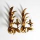 Pair of 1960s Italian gold-plated Florentine wall lamps