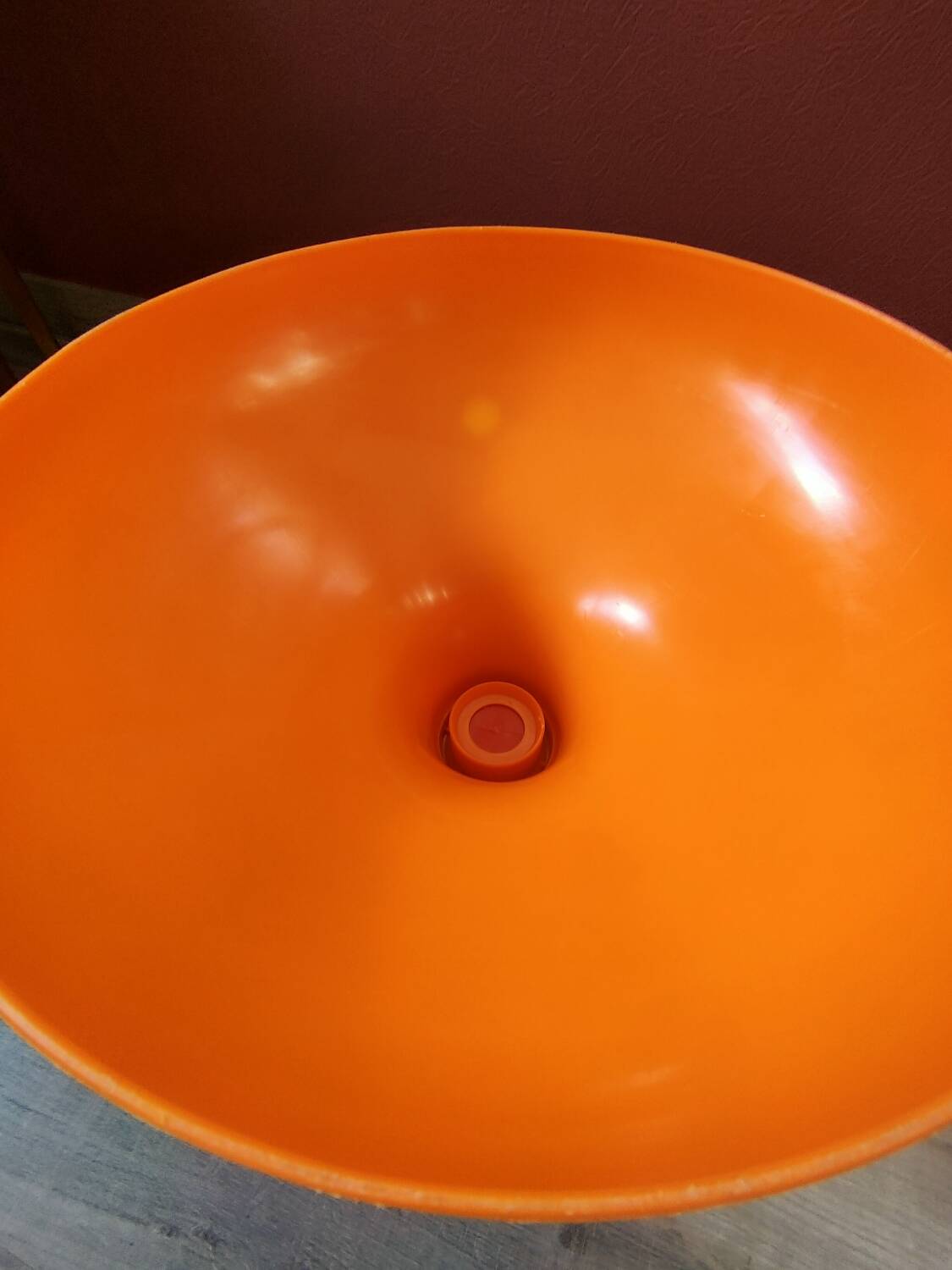 Orange diabolo stool from the 70s