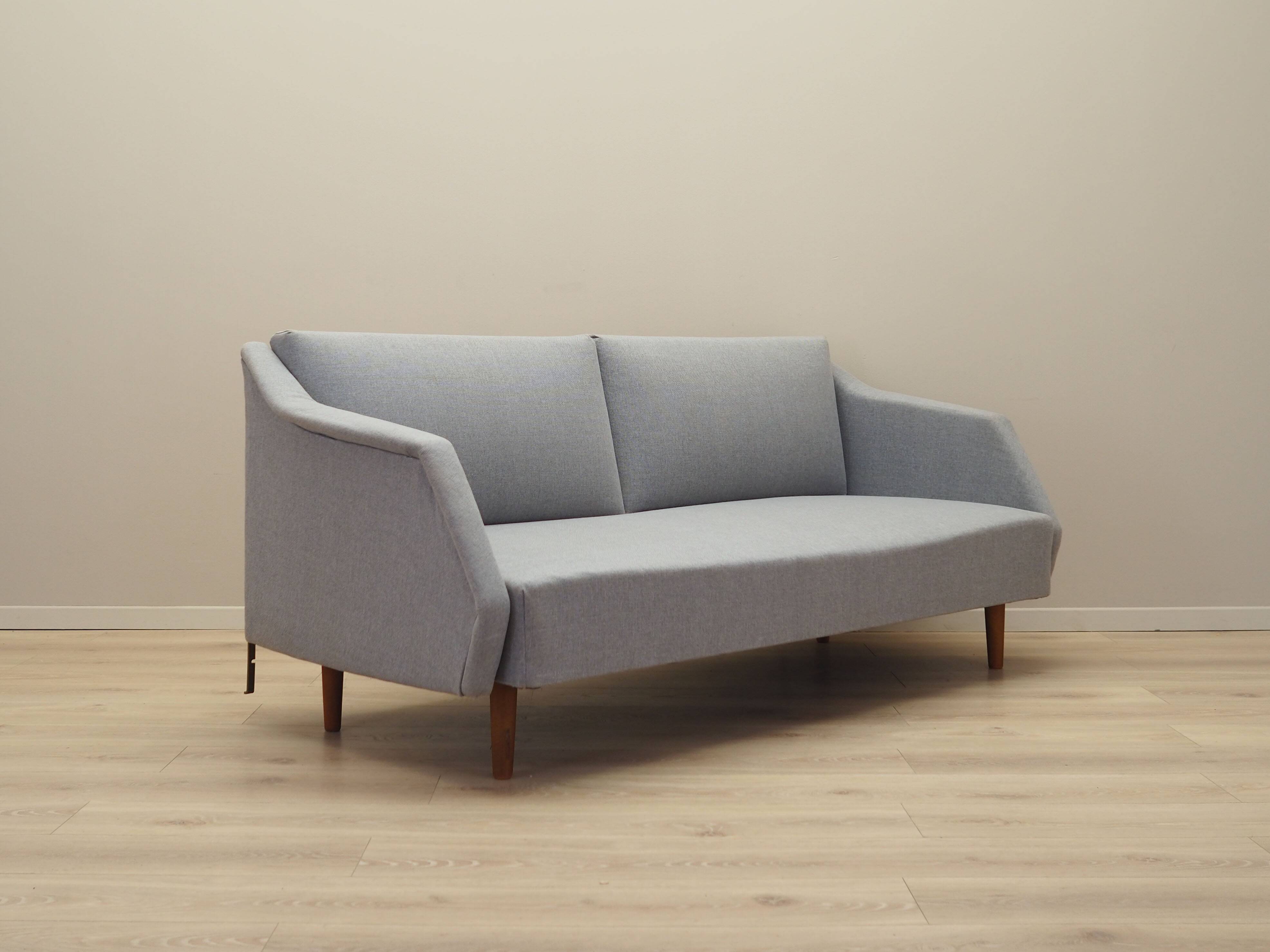 Grey sofa, Danish design, 1960s, produced in Denmark