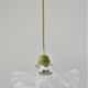 Suspension opaline plissée blanche – Montage électrique coloris vert