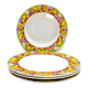 4 hollow porcelain plates pattern multico Lubiana