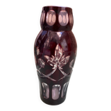 Bohemian crystal overlay vase