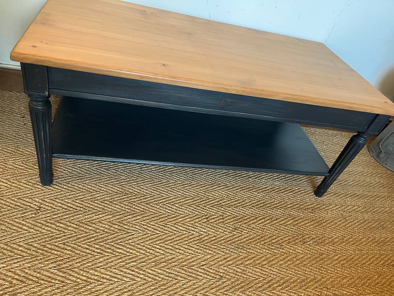 Vintage solid wood coffee table