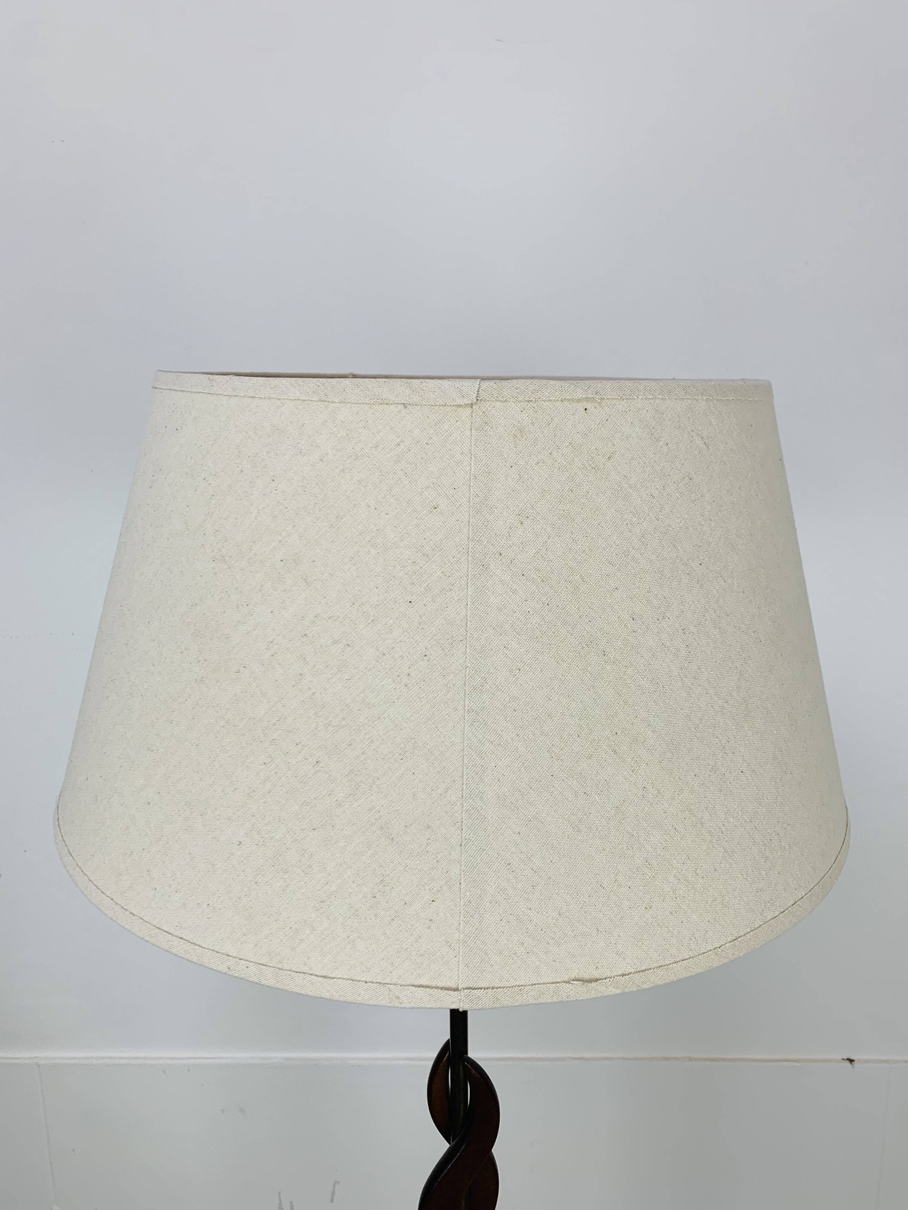 Scandinavian teak and brass floor lamp, 1960s