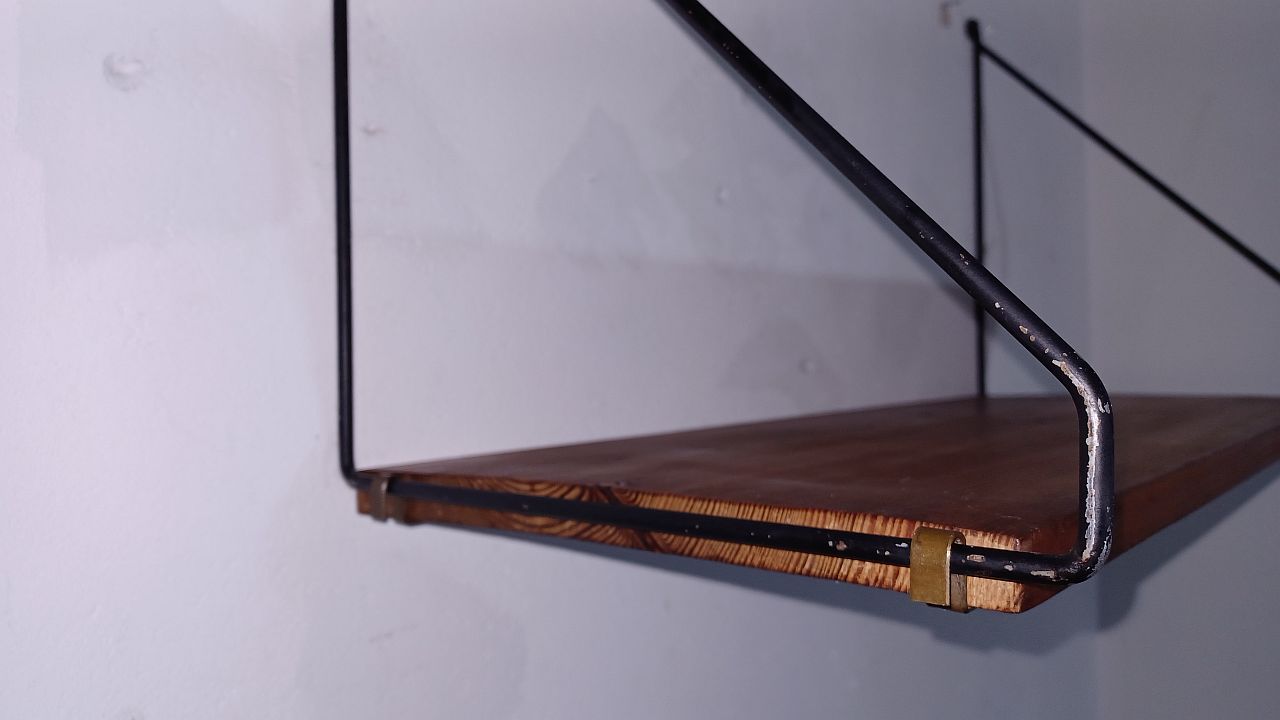 Wooden Wall Shelf, 1970s