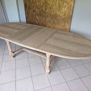 Table ovale extensible en chêne massif rénové