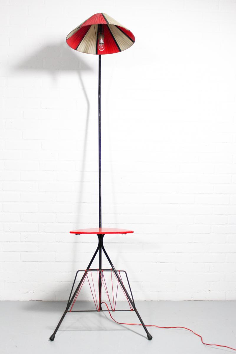 Vintage French Table Tripod Lamp, 1950