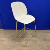 Tabouret Beetle Blanc d'Albâtre/ Laiton Semi Mat - Gubi