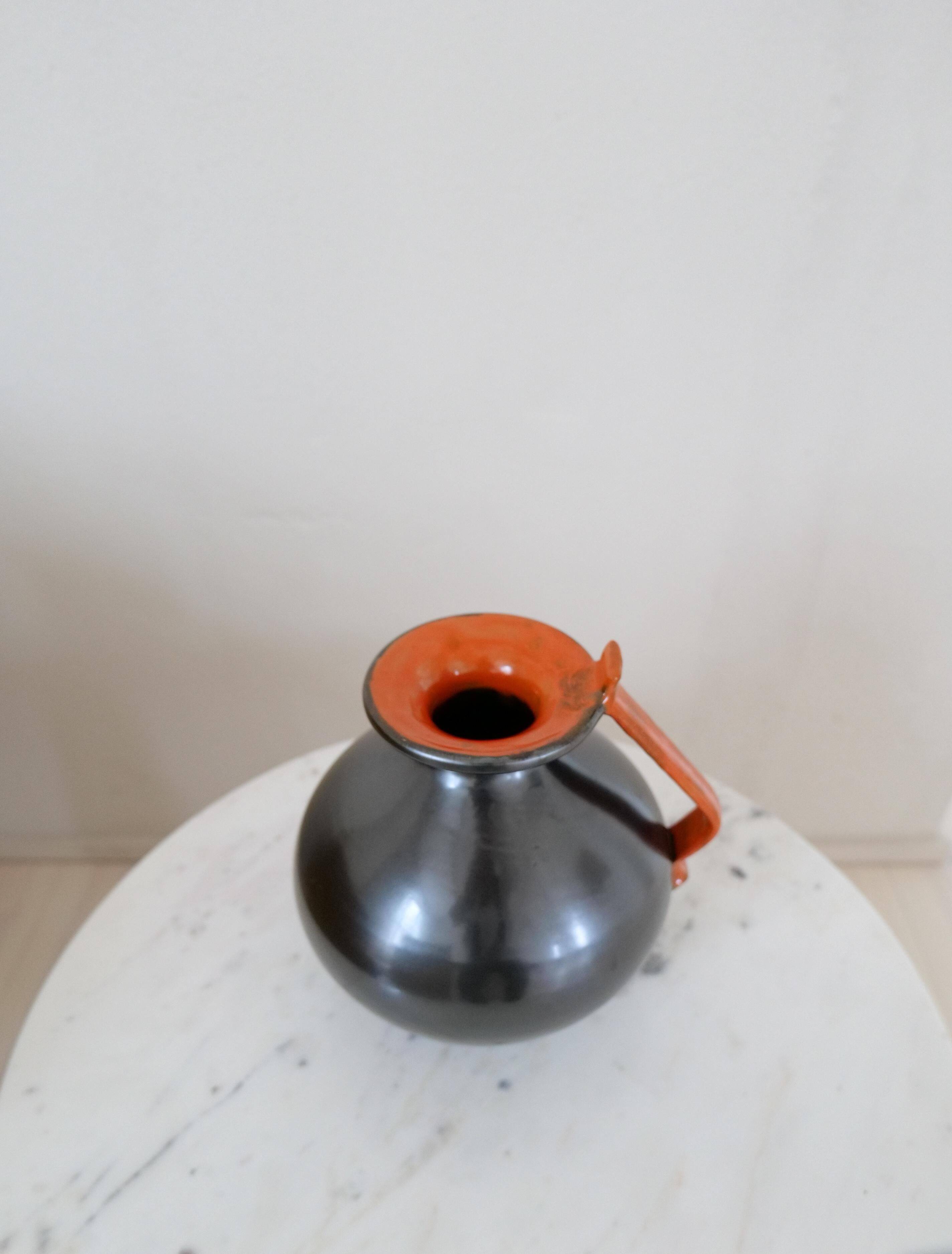 Art Deco ceramic globe vase by Upsala Ekeby, Sweden, 1930s