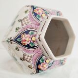 Delft potiche vase polychrome parakeets decoration