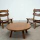 Ensemble de deux fauteuils de salon et table basse de Dittmann & co.