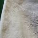 12 damask linen table napkins with an antique silk monogram from the 19th century.