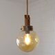 Vintage pendant light set of 2 rustic copper hanging lamps Yugoslavia 1970