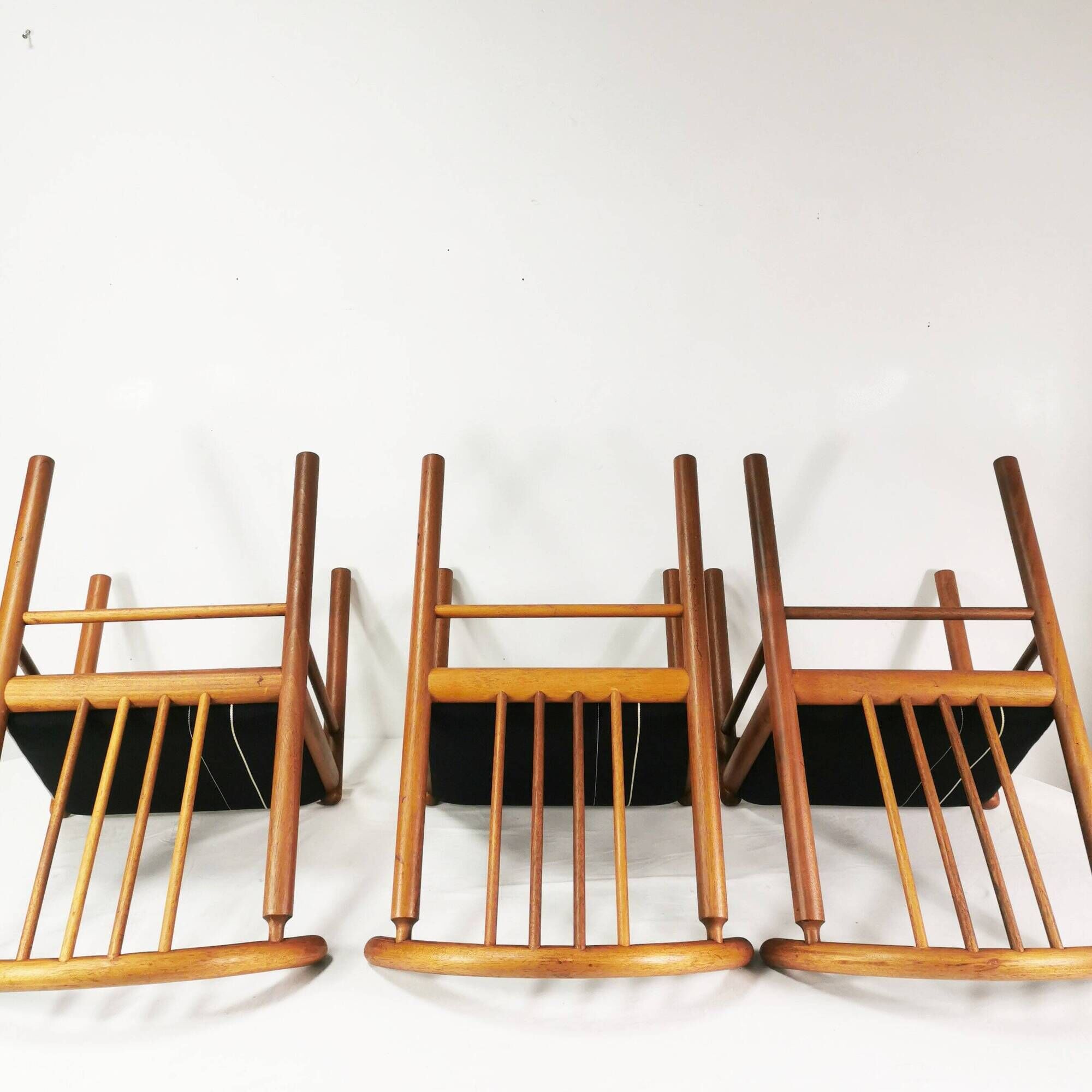 Ensemble de 6 chaises en teck, style Mid-Century, Danemark, années 1970.