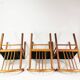 Ensemble de 6 chaises en teck, style Mid-Century, Danemark, années 1970.