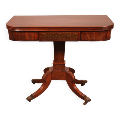 Console Ou Table à Jeux En Acajou d'époque Regency