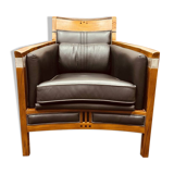Classic Art Deco Armchair Black Low