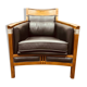 Classic Art Deco Armchair Black Low