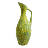 Grande cruche à bec en céramique verte du milieu du siècle dernier - H:54cm
