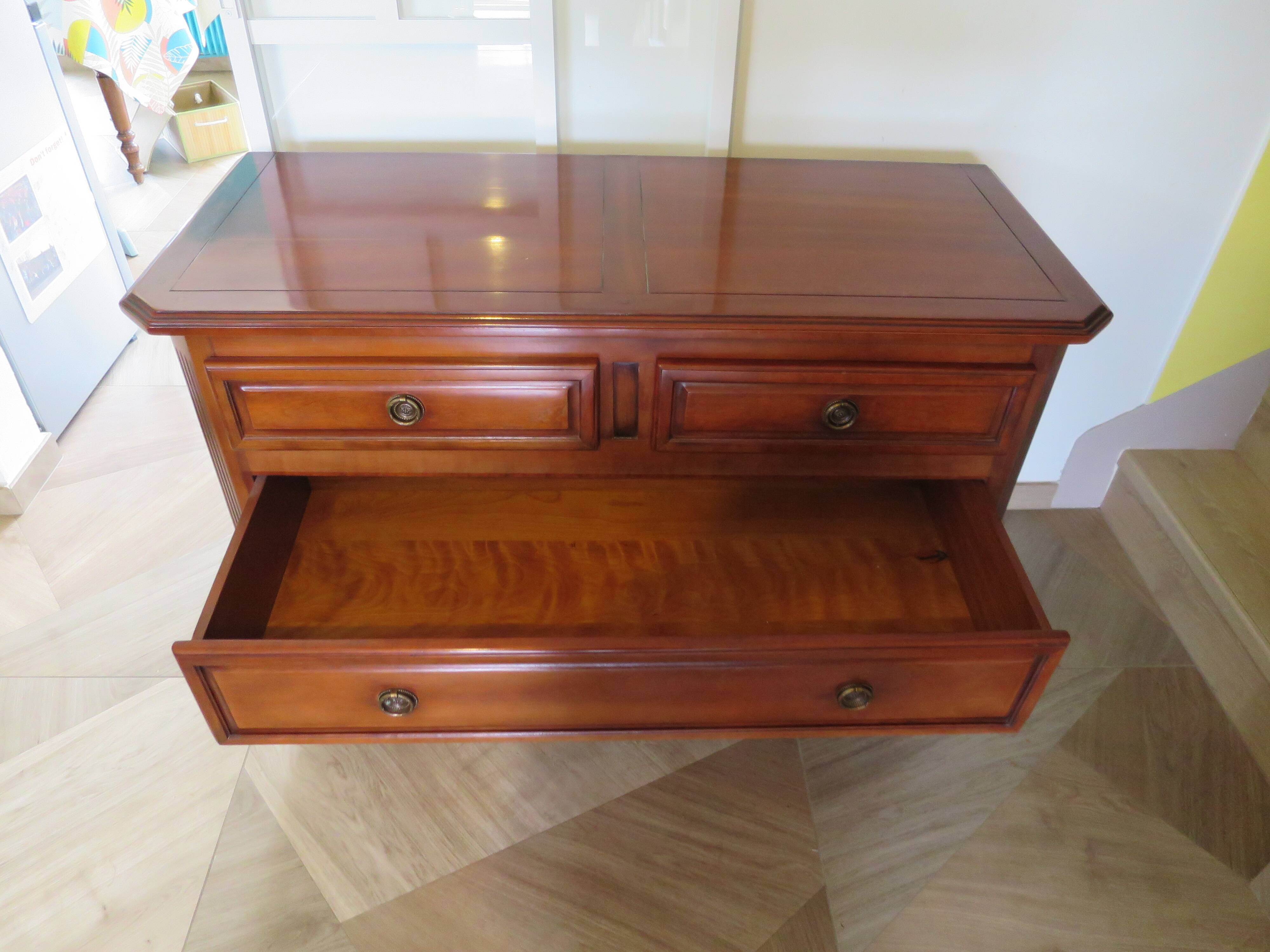 Vintage–Beautiful Louis Philippe chest of drawers – Directoire style – 4 drawers – Cherry wood