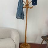 Vintage Rattan Parrot Coat Rack