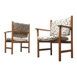 Set of mid-century Danish oak armchairs by Kurt Østervig.