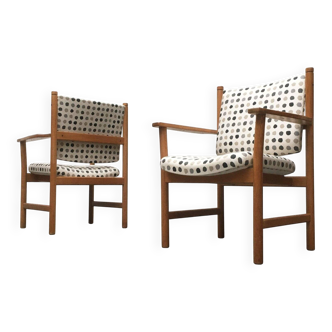 Ensemble de fauteuils en chêne danois du milieu du siècle par Kurt Østervig