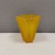 Yellow glass vase from German Walther glass estimated 1970-80s.