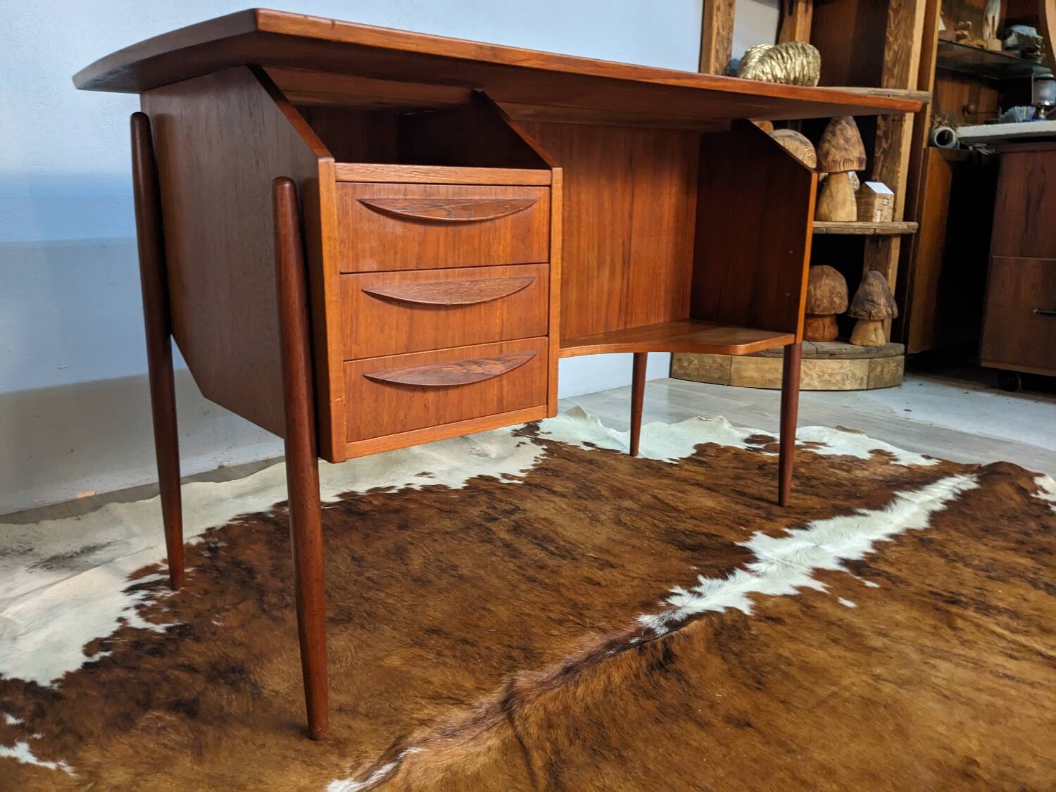 Small Scandinavian teak desk