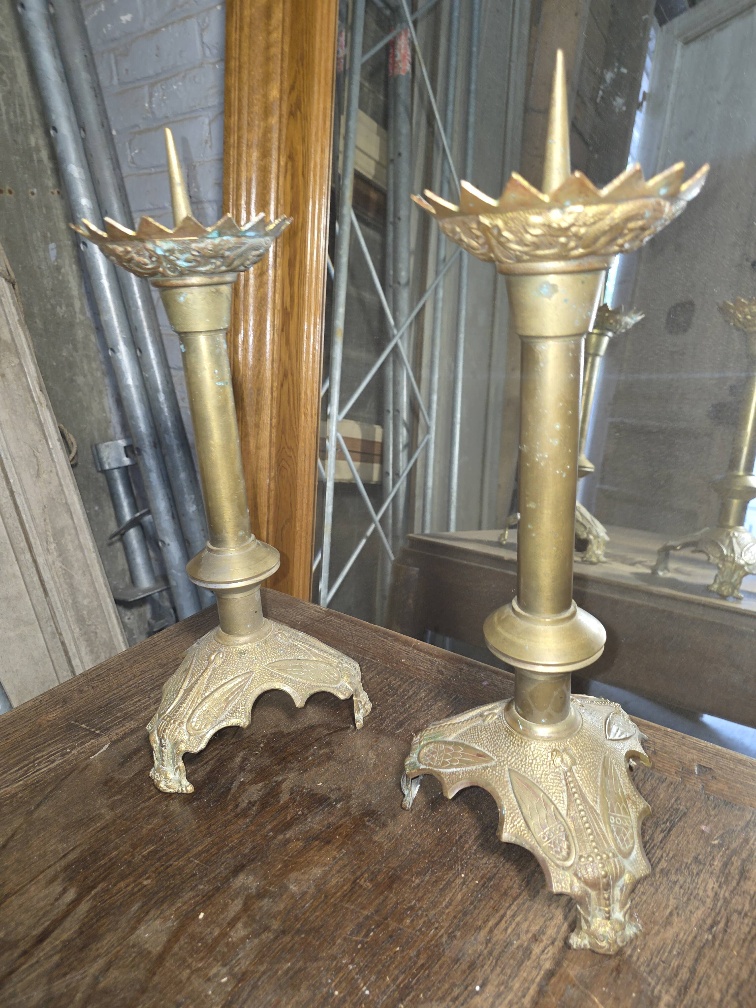 Pair of antique candlesticks