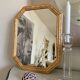 Golden octagonal mirror Art Deco