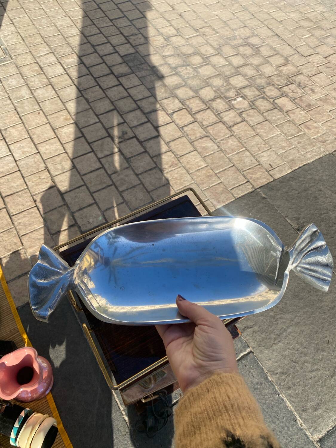 Vintage metal candy dish