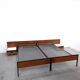 Two-person bed Japanese series Cees Braakman Pastoe and Auping with bedside table.