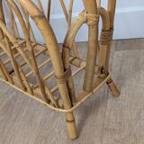 Rattan magazine rack