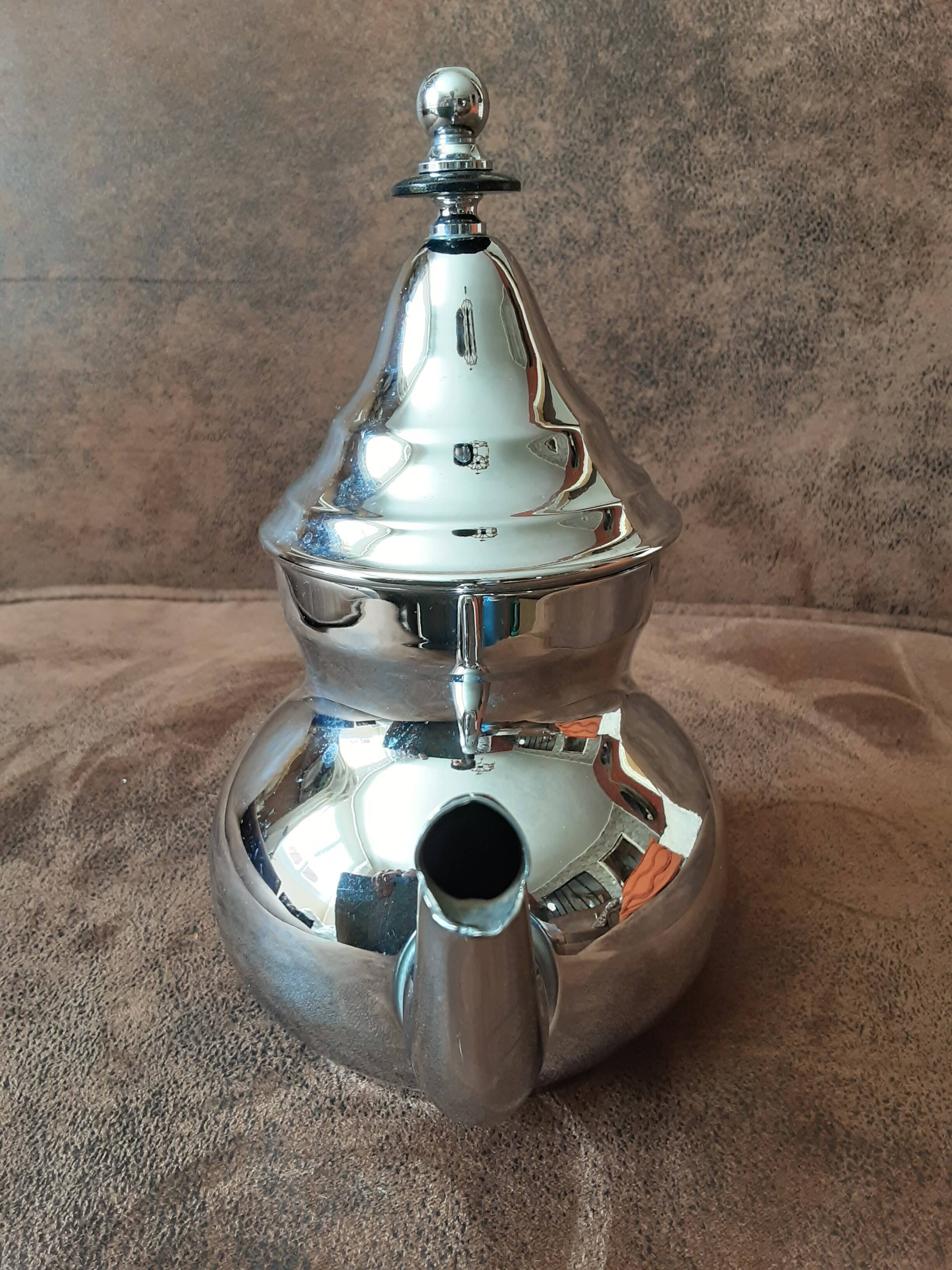 Vintage stainless steel teapot