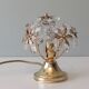 Table lamp, gilt metal and crystal, Belgium 1960s
