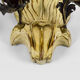 Pair of Hollywood Regency sconces in carved, painted and patinated wood, 1950s