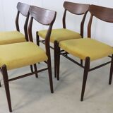 Set of 4 Lübke chairs dining chairs Danish Design