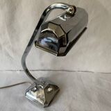 Art deco desk lamp in chrome metal, 1920