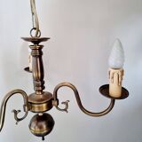 Lampe classique en laiton de style hollandais de couleur bronze doré