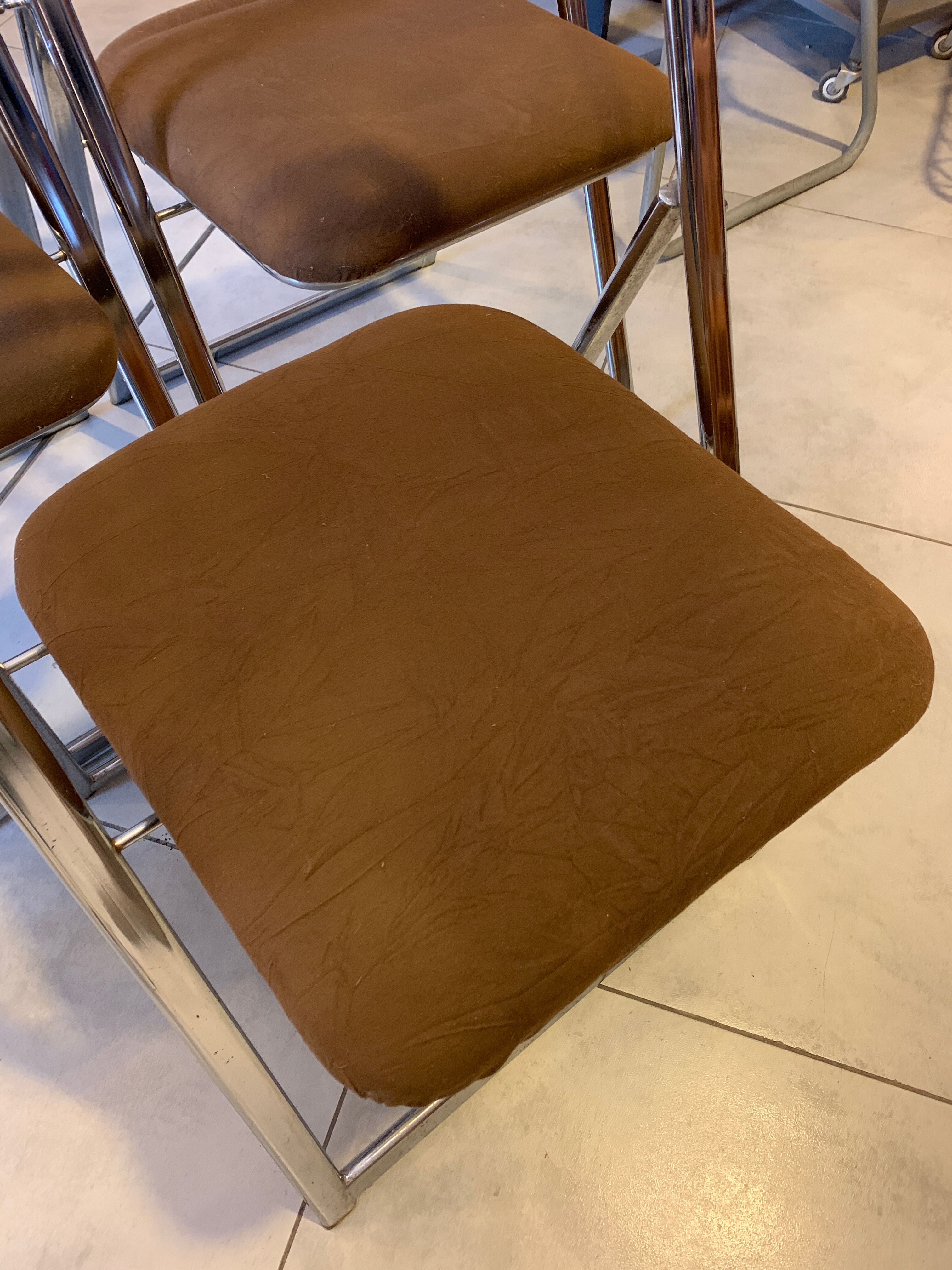 Series of vintage folding chairs