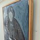 Mid 20th Century "Lady With Bowl" Swedish Figurative Portrait Oil Painting, Framed