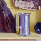 Concorde branded pewter whiskey jigger