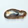 Vintage blue brown agate slice tray agate ashtray 1960